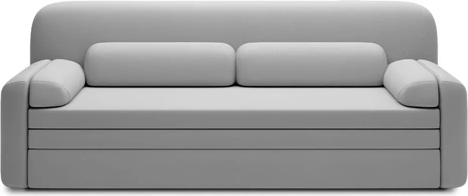 Canapea gri deschis extensibilă/cu spațiu de depozitare cu tapițerie din catifea 236 cm Elioss – ELTAP