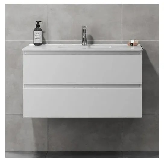 Dulap de baie cu lavoar KENWOOD 91 cm, alb