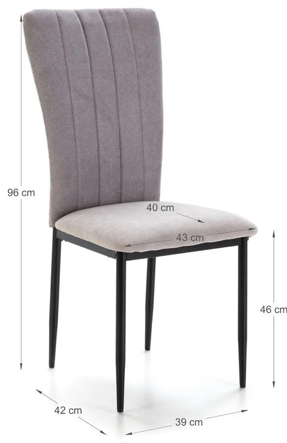 Scaune de dining gri-deschis 4 buc. Holly – Marckeric