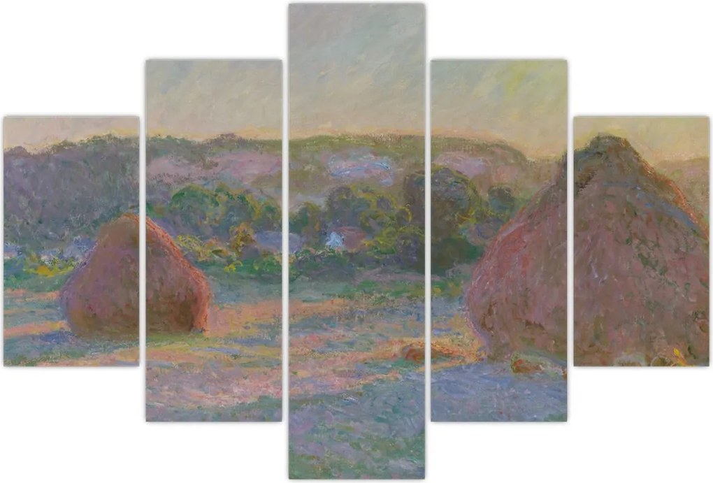 Tablou - Claude Monet, Stacks of Wheat (End of Summer) , reproducere (150x105 cm)