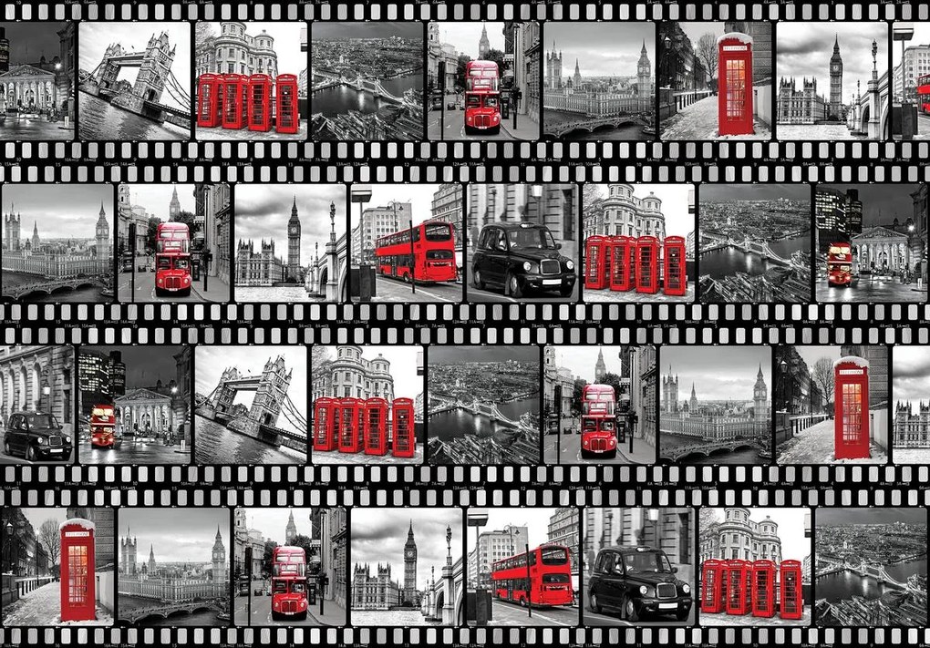 Fototapet - Rolă de film - Londra (254x184 cm)