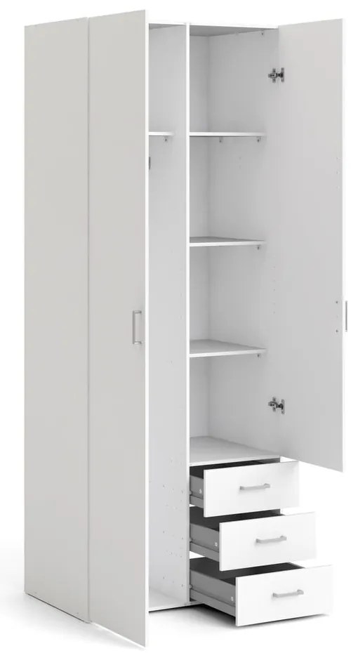 Șifonier alb 78x200 cm Space – Tvilum