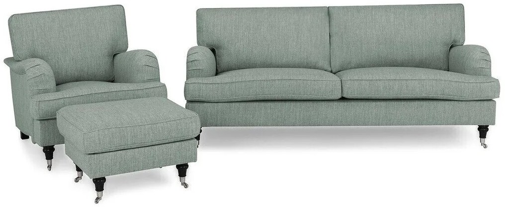 Set mobilier tapițat Bloomington A127Tapiterie, Picioare: Metal, Lemn, Role