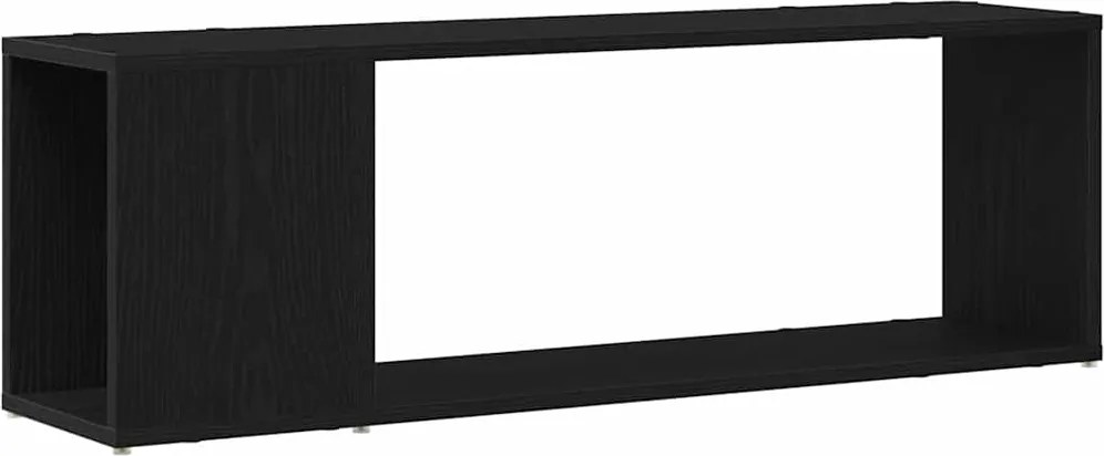 vidaXL Set comodă TV Pe perete Negru 100 x 24 x 63 cm Lemn compozit