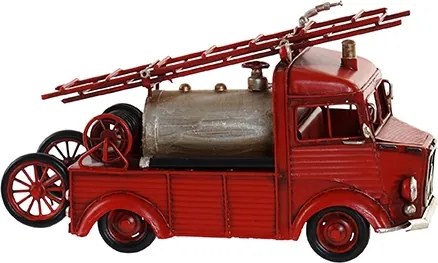 Macheta Camion pompieri din metal 29.5x11x17 cm