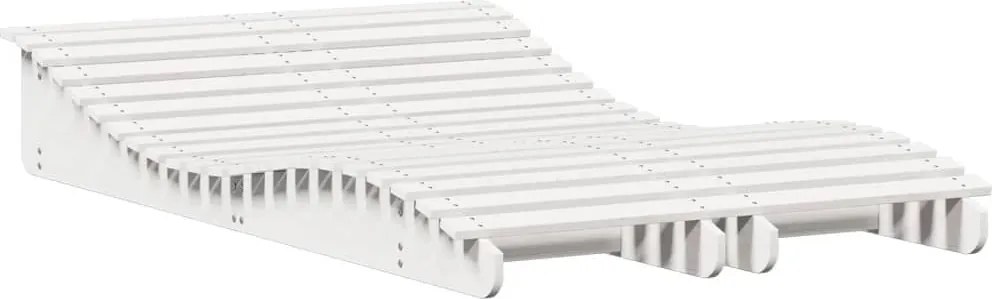 vidaXL Șezlonguri, 2 buc., alb, 205x60x31,5 cm, lemn masiv pin
