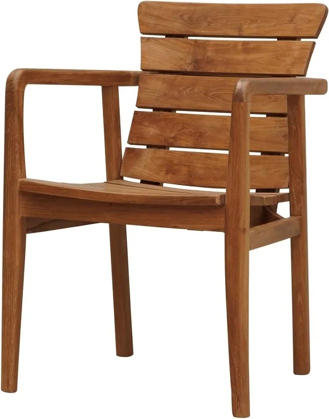Scaun de exterior din lemn de tec „Lisbonne”, H 87 cm