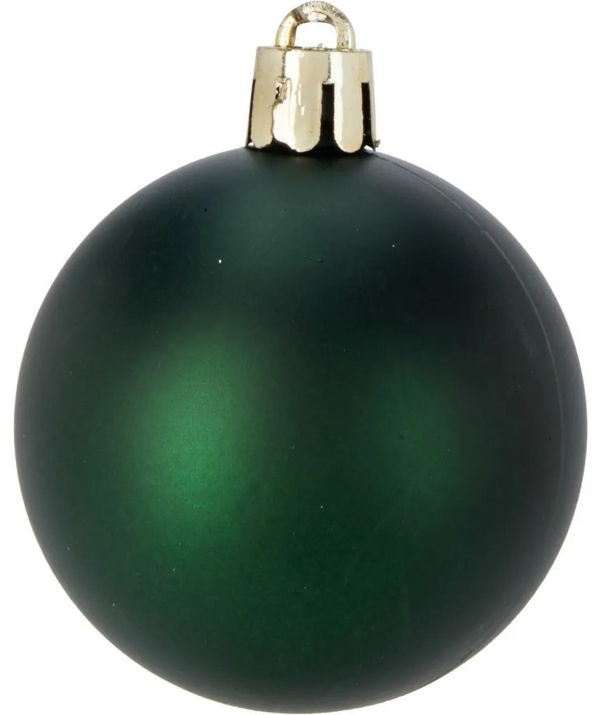 Set de 16 ornamente de Crăciun Festive Sparkles,verde, diametru 5 cm, plastic