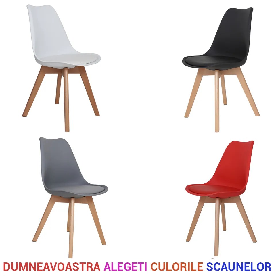 Set 4 Scaune Bucatarie/Dining  Viko Multicolor
