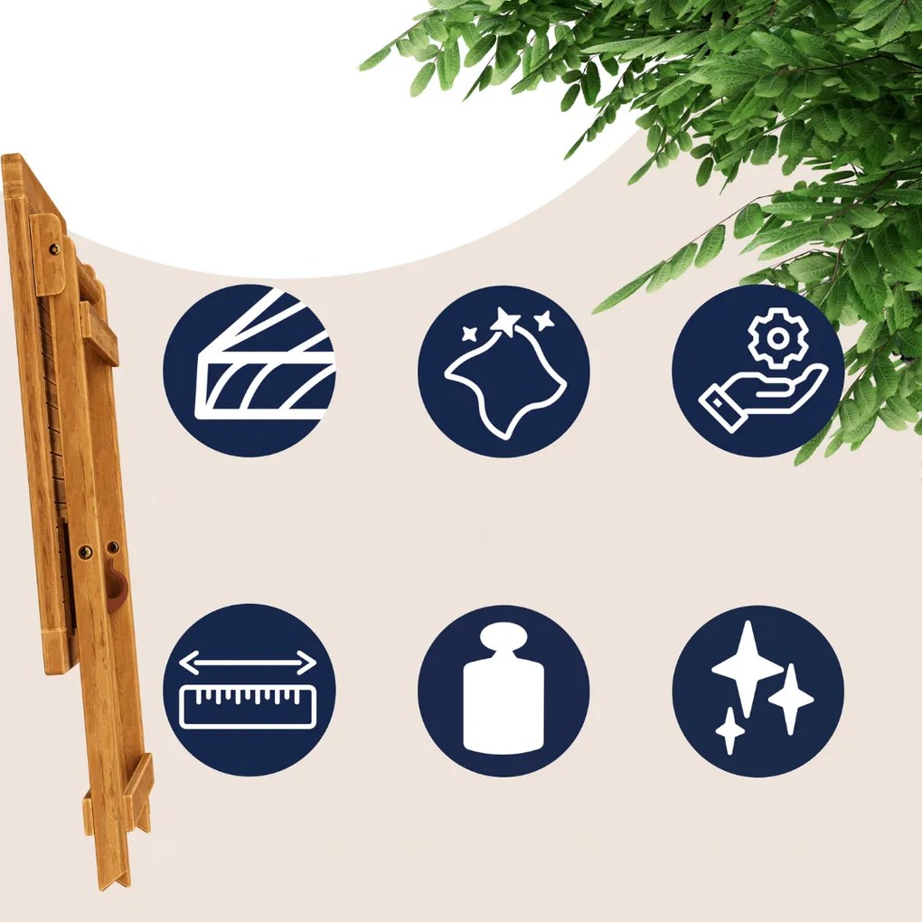 Măsuță de lemn ALEK, 70x70x73cm, maro Casaria