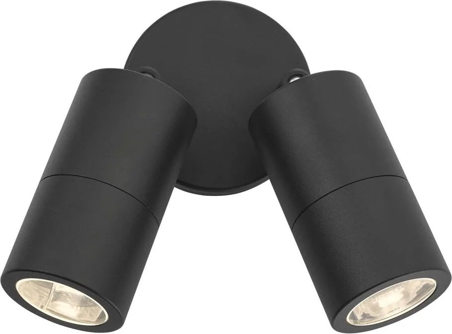 Där Lighting ORT0922 - Aplică LED de exterior ORTEGA, 2x GU10/5W/230V, IP65, negru