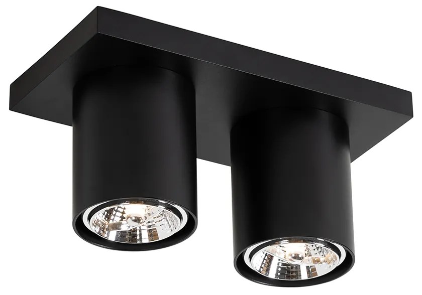 Plafoniera moderna cu spoturi negre cu 2 lumini - Tubo