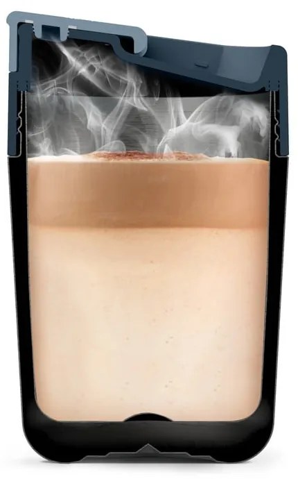 Cană de voiaj argintiu-albastru 340 ml Sipp – Joseph Joseph