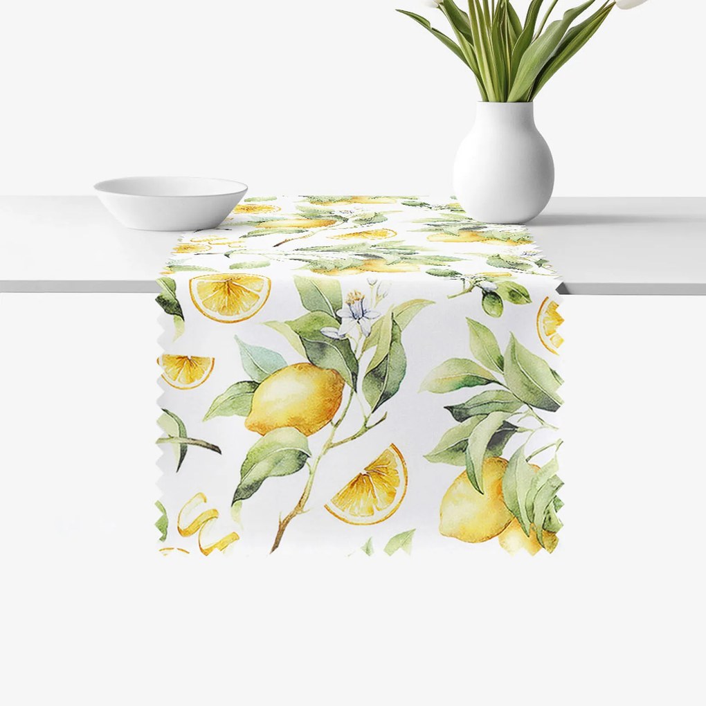 Goldea napron de masă teflonat - lămâie 20x120 cm