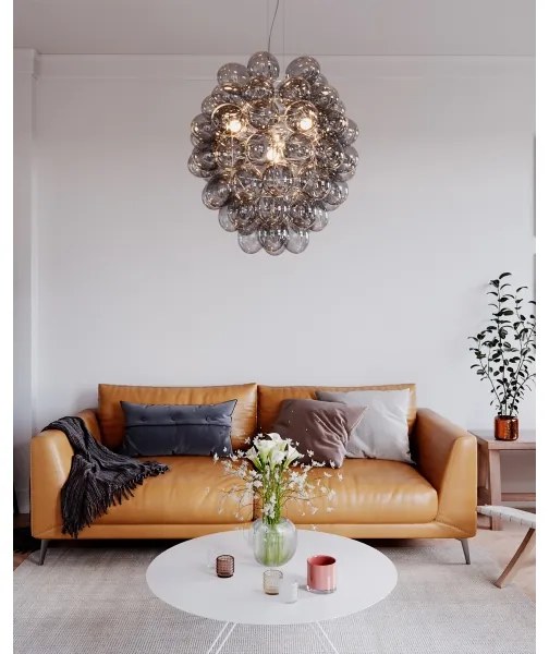 ByRydens 4202230-4500 - Lustră suspendată pe cablu DELUXE 4xE14/5W/230V gri/fumuriu