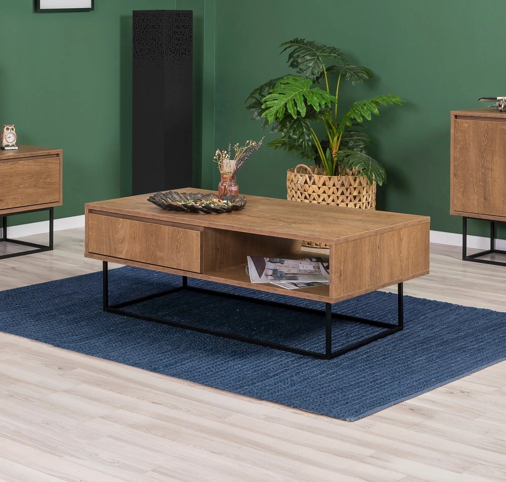 Mobilier living Lexuna 1 (Nuc + Negru). 1089046