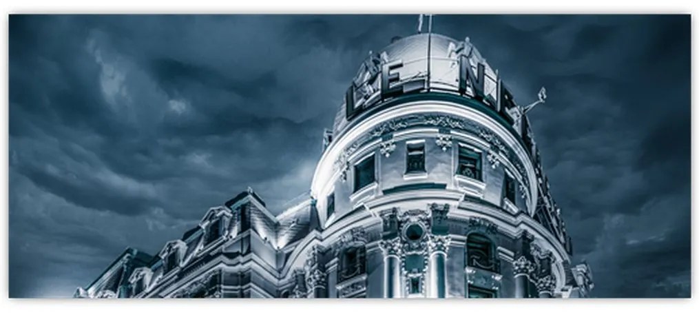 Tablou cu arhitectură în întuneric (120x50 cm)
