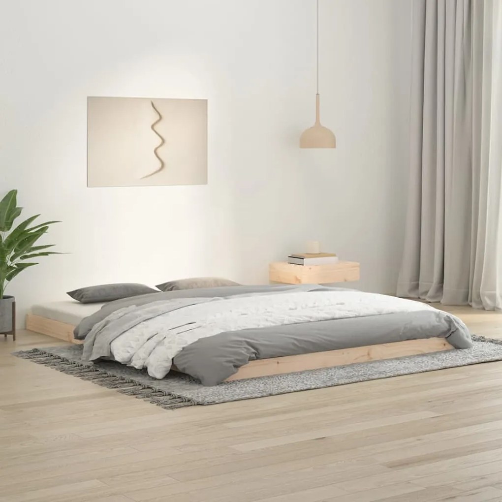 vidaXL Cadru de pat, 150x200 cm King Size, lemn masiv de pin