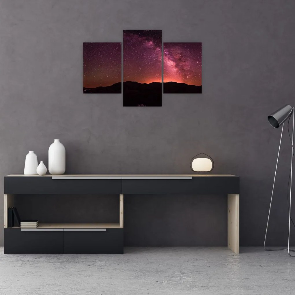 Tablou calea lactee roz (90x60 cm)