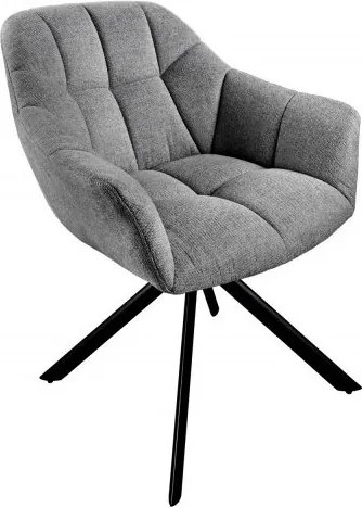 Set 2 scaune pivotante Papillon, tesatura structurala gri inchis