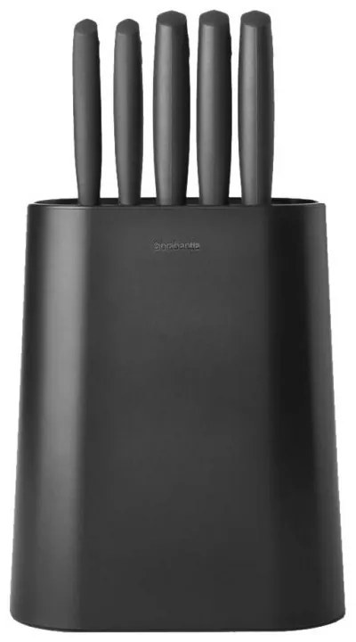 Set 5 cutite Brabantia Tasty+ 1001177, Otel calit, Rezistent la zgarieturi si coroziune, Gri inchis