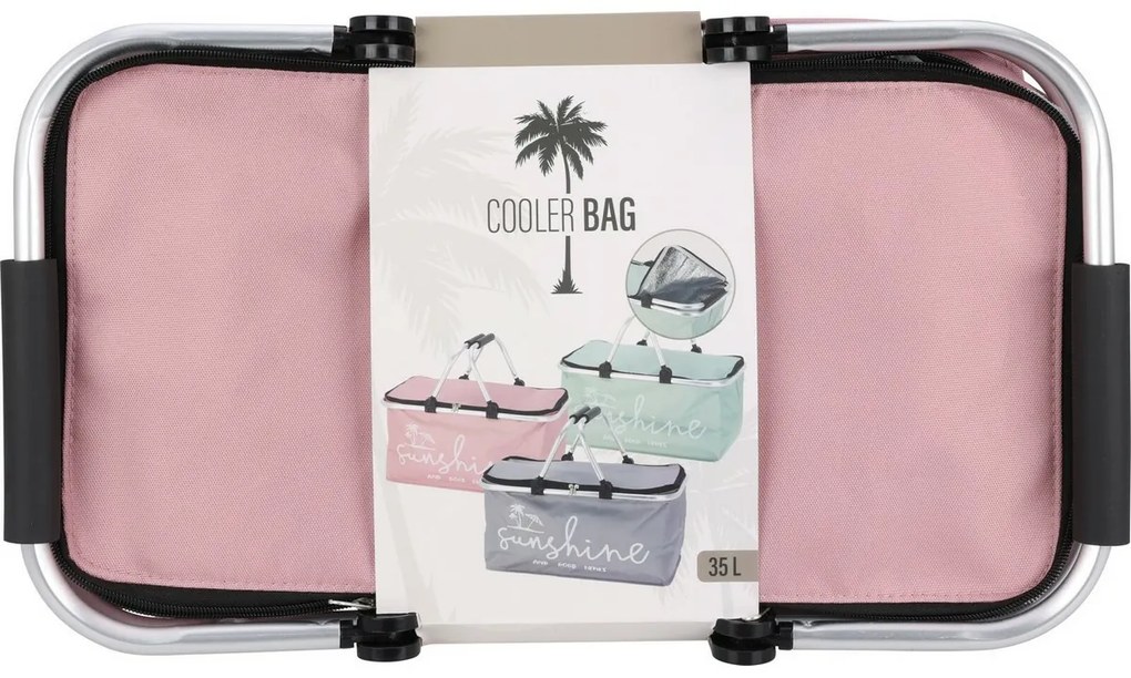 Geantă cu efect de răcire 35 l, 48 x 28 x 24 cm, roz