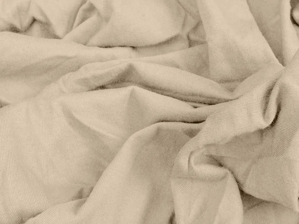 Cearsaf Jersey pentru patut copil bej deschis 70 x 140 cm