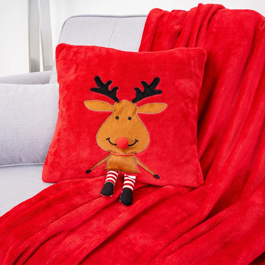 Pătură de Crăciun 4Home Happy Reindeer, 150 x 200cm