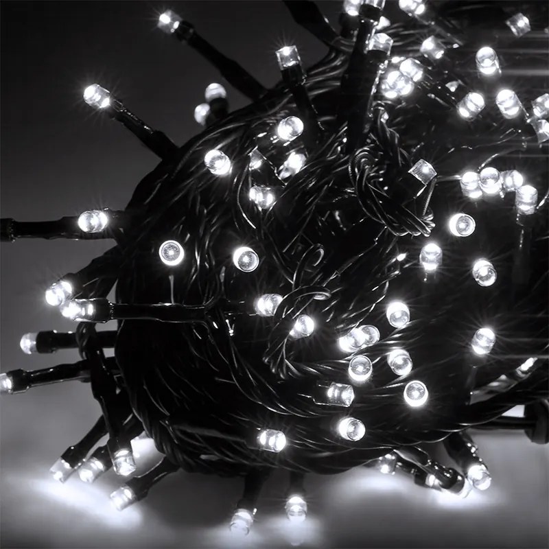 Sir luminos 100 leduri, 10 metri, 8 programe, 3.6W, lumina rece, Rebel