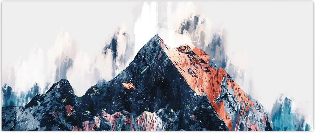 Tablou - Pădure, abstrecție (120x50 cm)