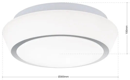 Orion - Plafonieră de baie TENA, 2xE27/60W/230V, Ø 30 cm, IP44, albă