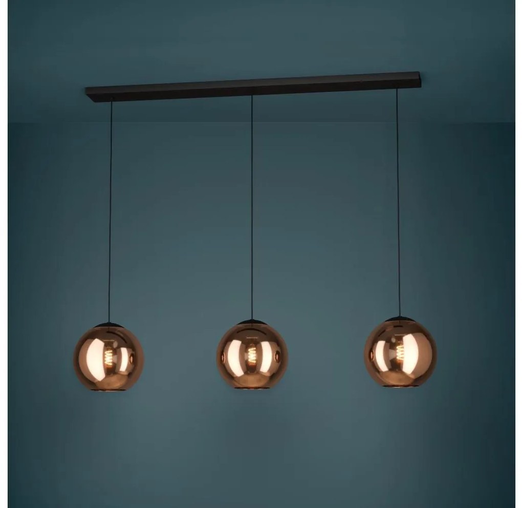 Lustră pe cablu Eglo 390095 CORDOBA 3xE27/40W/230V cupru