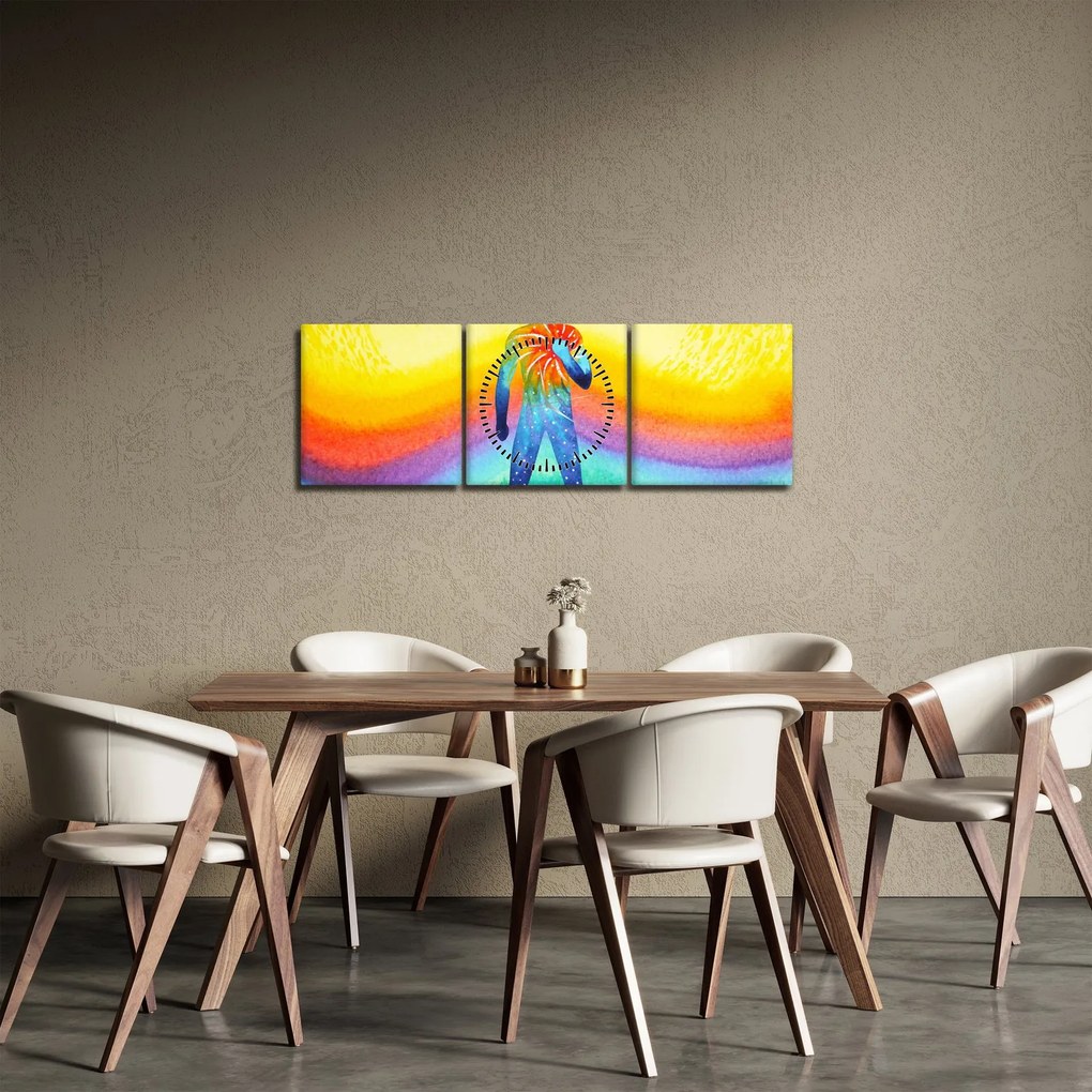 Tablou - Forța interioară (cu ceas) (90x30 cm)