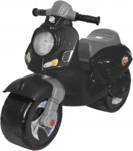 Motocicleta cu functie de trotineta fara pedale pentru copii NOVOKIDS™ Vespa Scooter Mini , Maxim 30 Kg, Cu roti late, Stabilitate mare, Negru