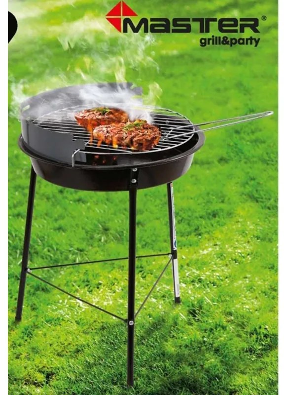 Gratar pe carbuni MasterGrill MG930, 32 cm, Metal, Negru