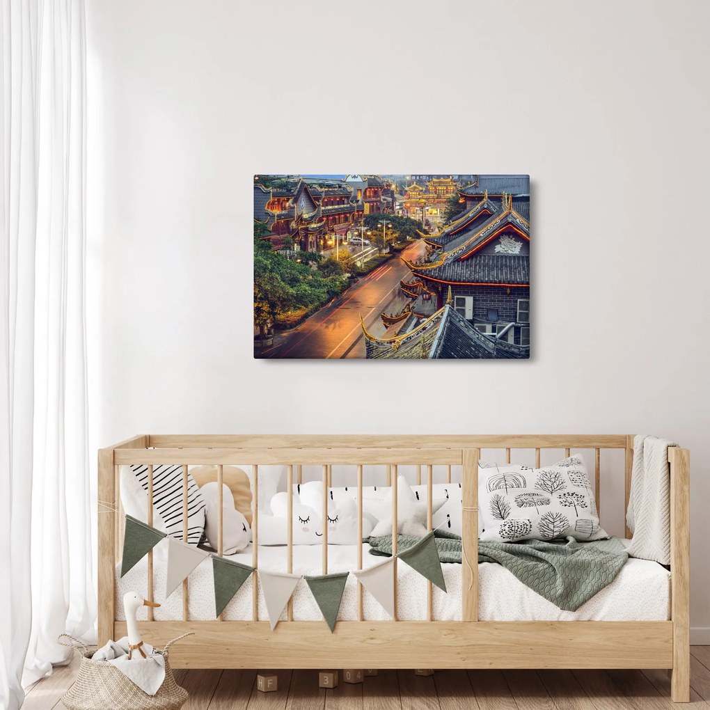Tablou - Qintai Road, Chengdu, China (90x60 cm)