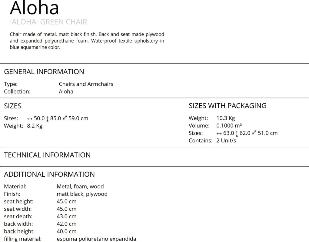 Scaun design modern Aloha SV-851973