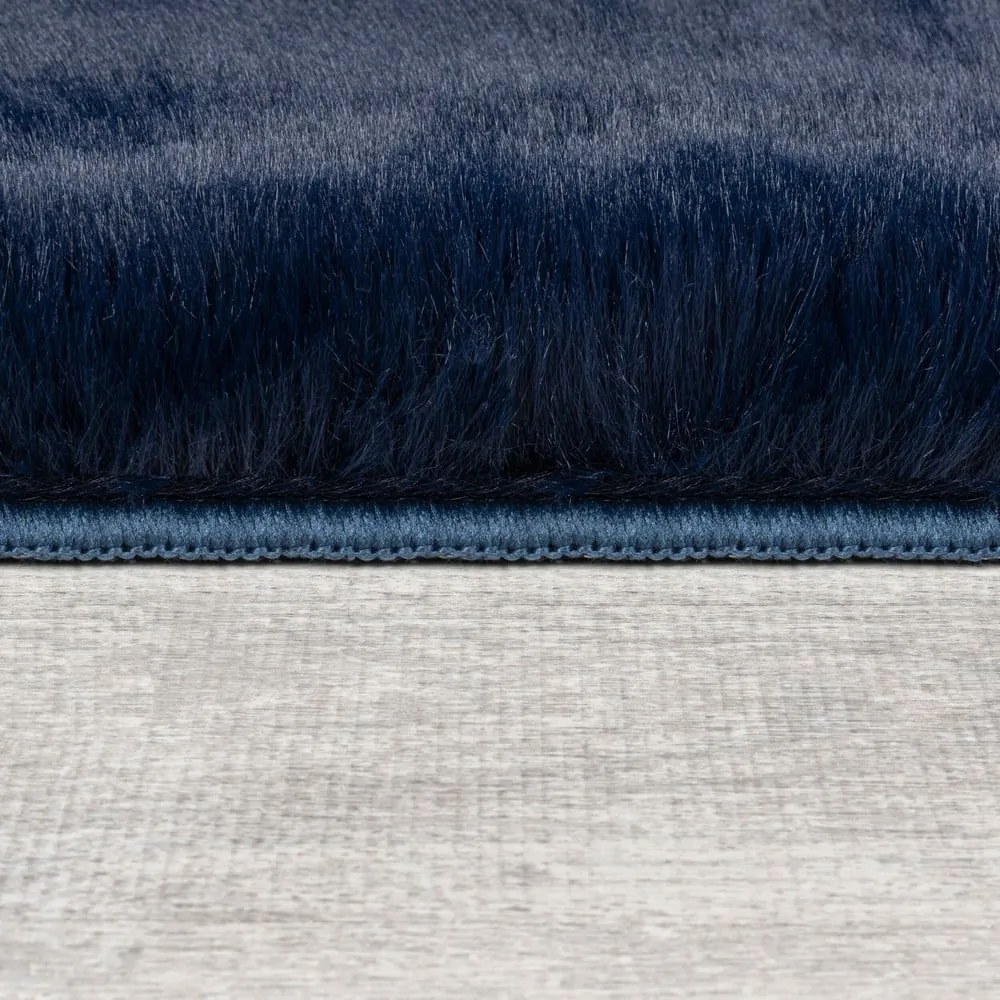 Blană albastru-închis sintetică 120x170 cm Ivy Luxury Fur – Flair Rugs