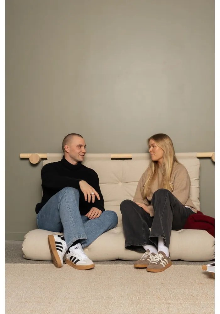 Canapea maro închis extensibilă cu tapițerie din catifea reiată 135 cm Hooked – Karup Design