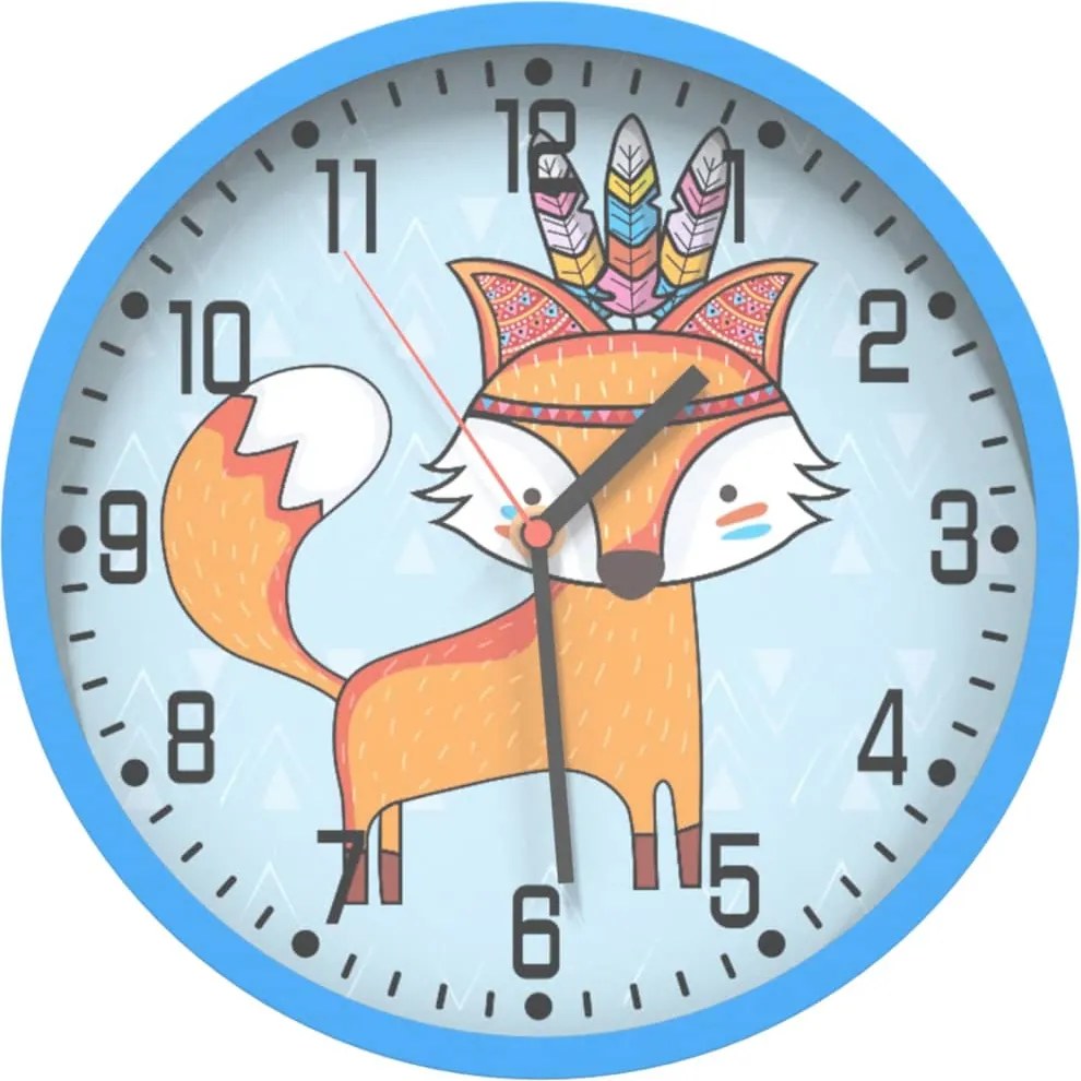 vidaXL Ceas de perete, albastru, Ø25,5 cm, polistiren și sticlă