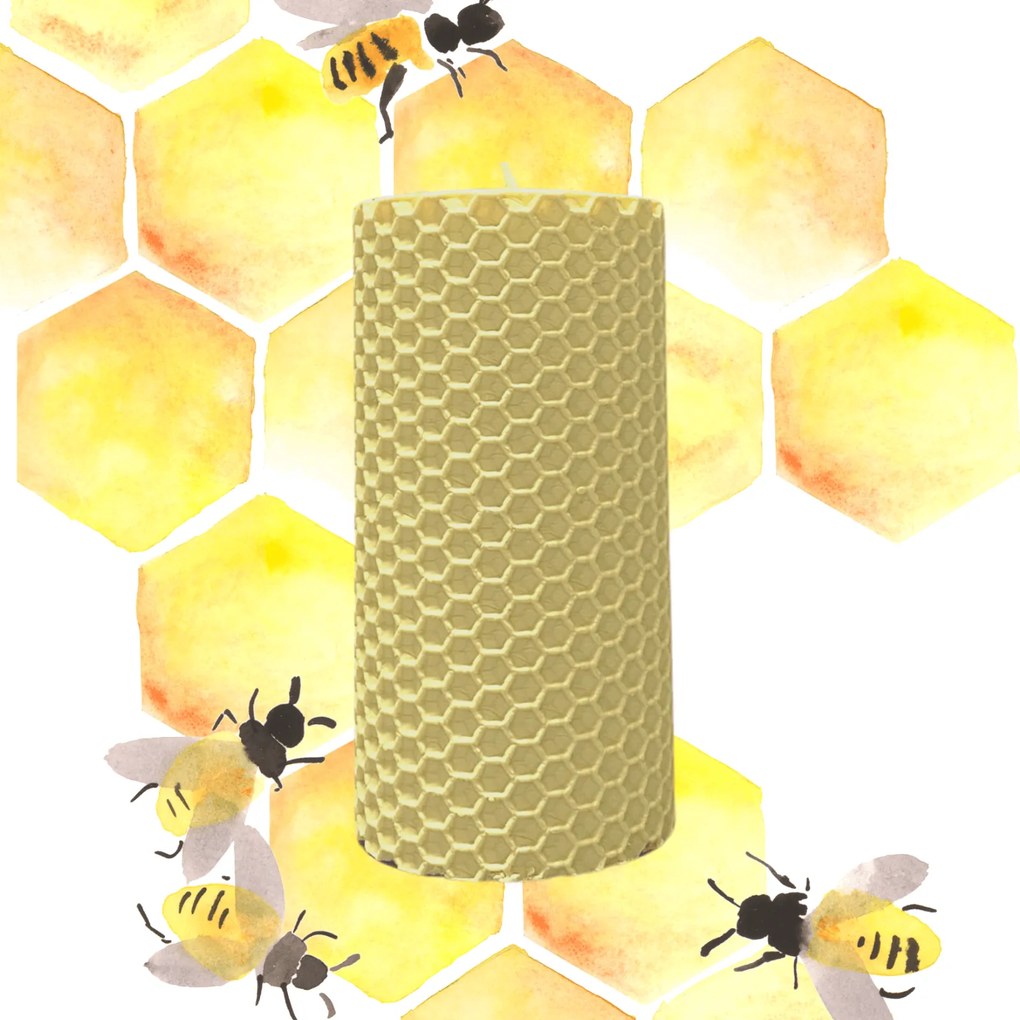 Lumanare tip Fagure din Ceara Colorata - Vanila 7 cm, 20 cm, Vanila