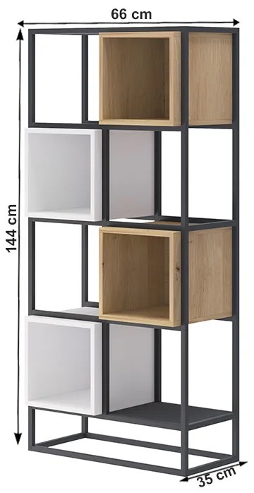 Raft metalic negru fara cutii ENJOY ER66