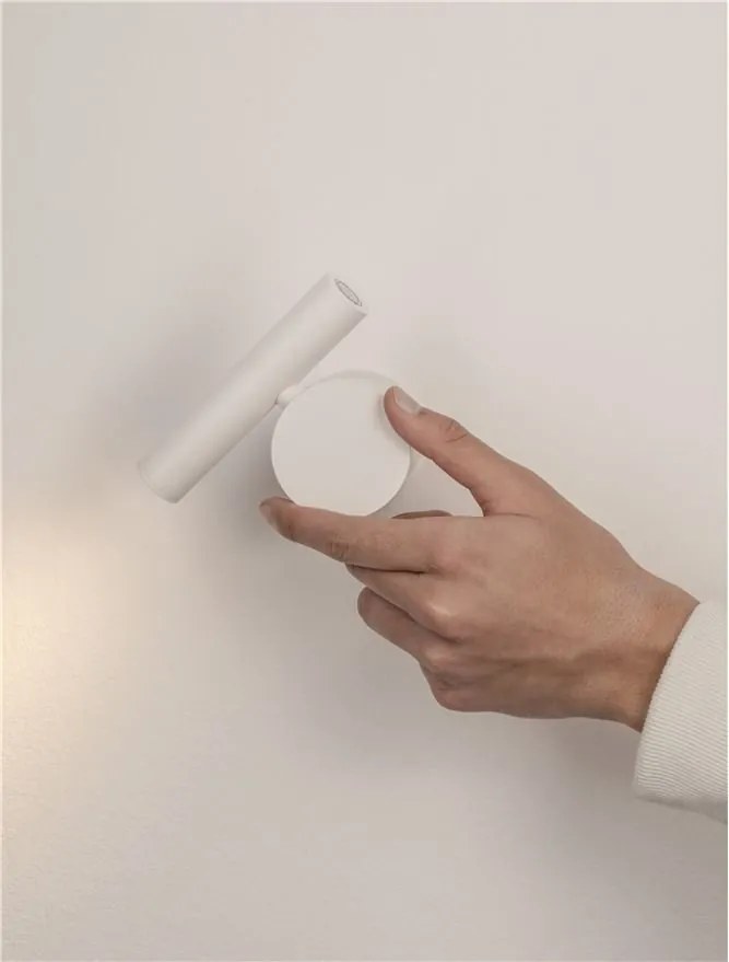 Aplica cu Spot LED directionabil stil minimalist CICLO alba, NVL-9540284