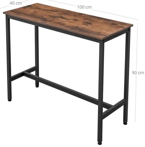 Masă de bar BARTIS maro/negru