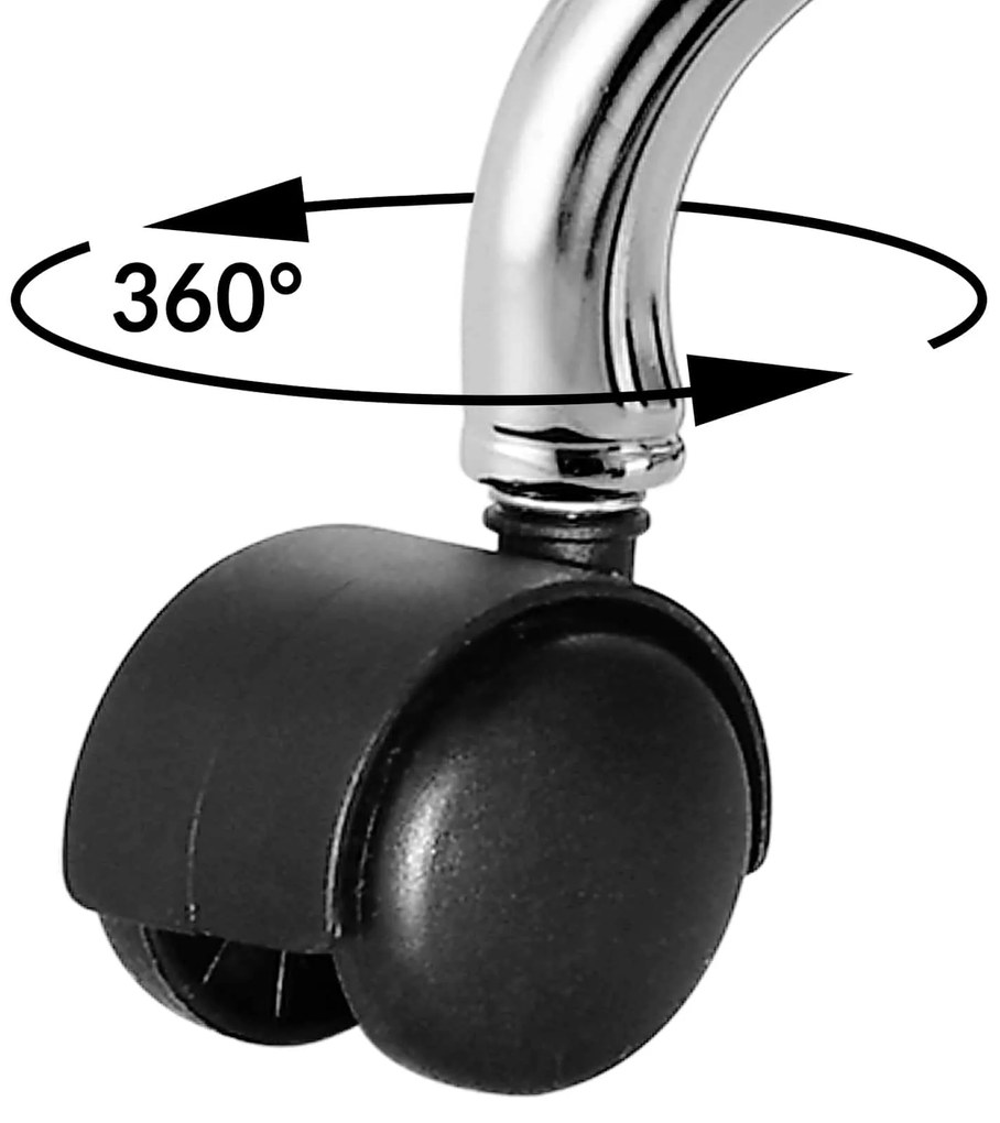 Deuba Scaun pe roti 50x51-65 cm - negru