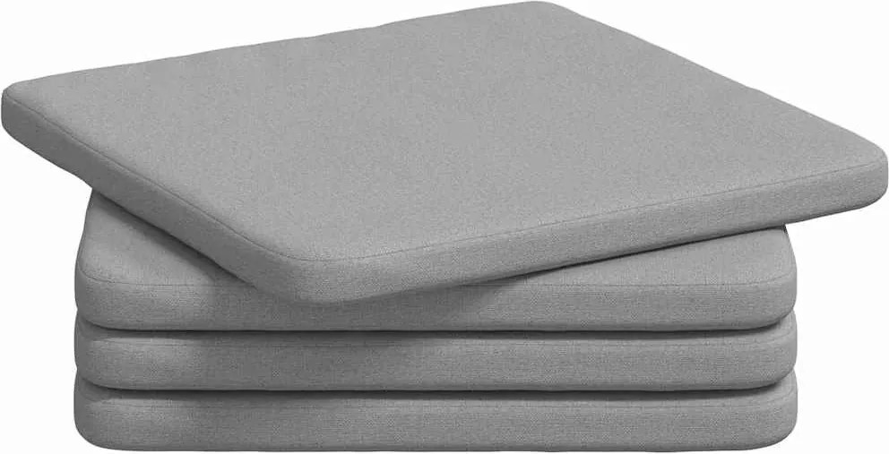 vidaXL Perne de Șezut 4 pcs Gri nori 40 x 40 x 3 cm țesătură