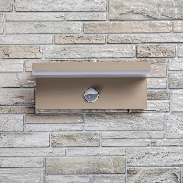 Rabalux 77220 - Lampă de perete LED pentru exterior cu senzor ZARAGOZA 9W/230V IP54 bej