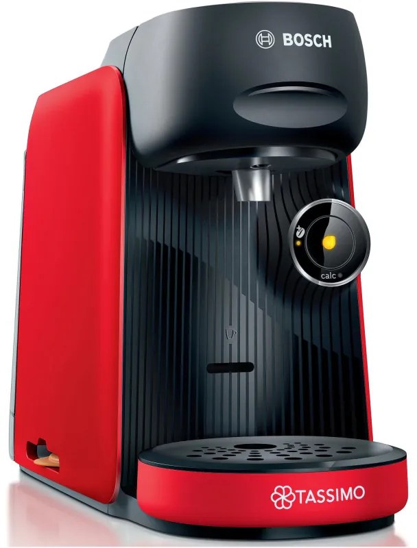 Espressor cu capsule Bosch Tassimo Finesse TAS16B3, 1400W, 3.3 bar, 0.7 litri, Autocuratare, T-Discs, Intellibrew, 70 bauturi, Rosu
