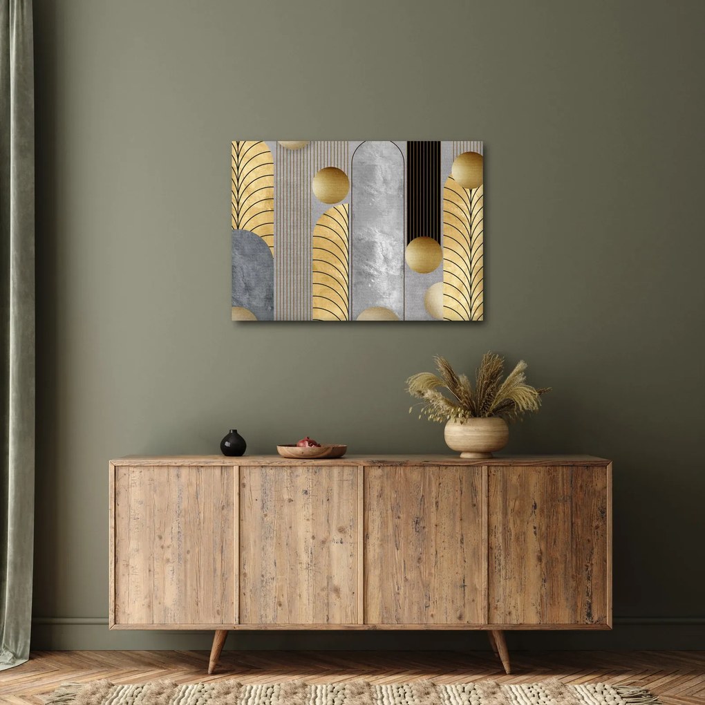 Tablou - Decorațiuni de aur (70x50 cm)