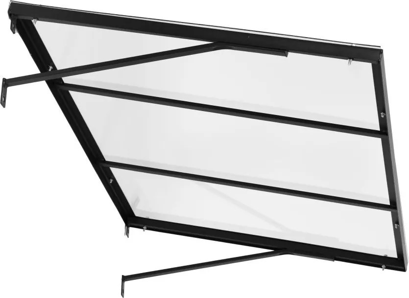 Copertină de intrare din policarbonat deasupra ușii cu structură din oțel Šírka: 90 cm | Dĺžka: 140 cm